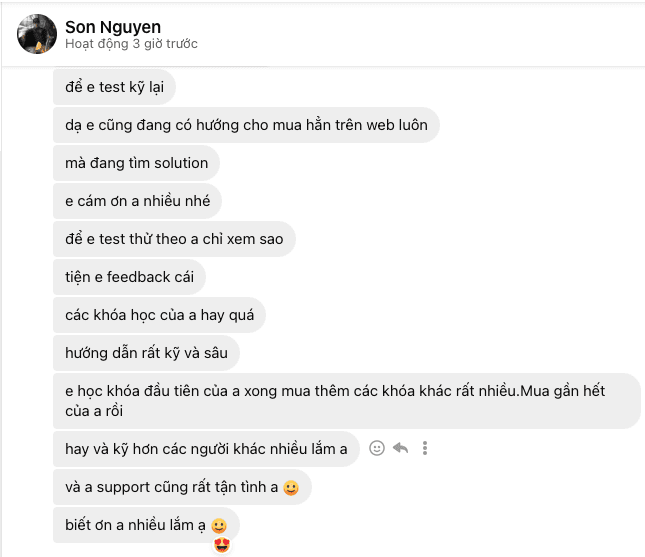 Khóa Gia Tăng Thu Nhập Tiếp Thị Liên Kết Với SEO Youtube 32 phản hồi của học viên vungocquyen.com