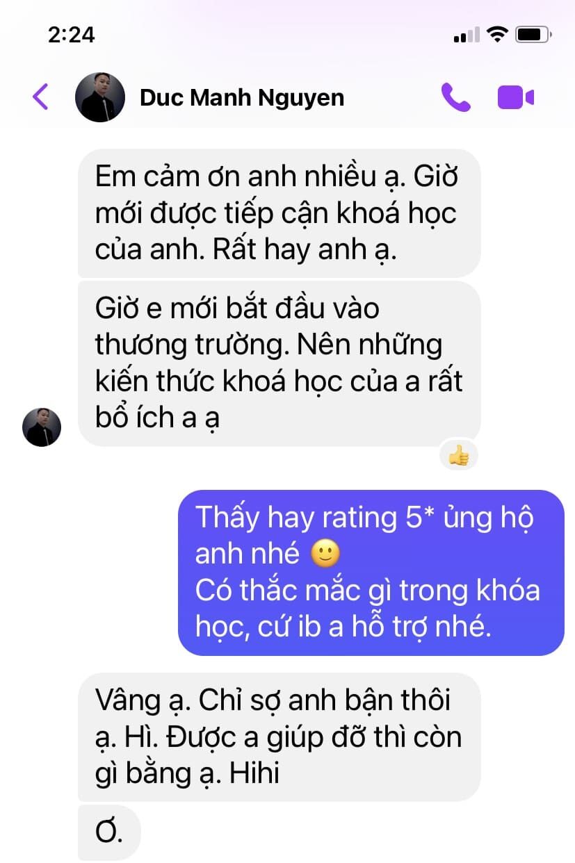 Khóa Gia Tăng Thu Nhập Tiếp Thị Liên Kết Với SEO Youtube 16 phản hồi của học viên vungocquyen.com