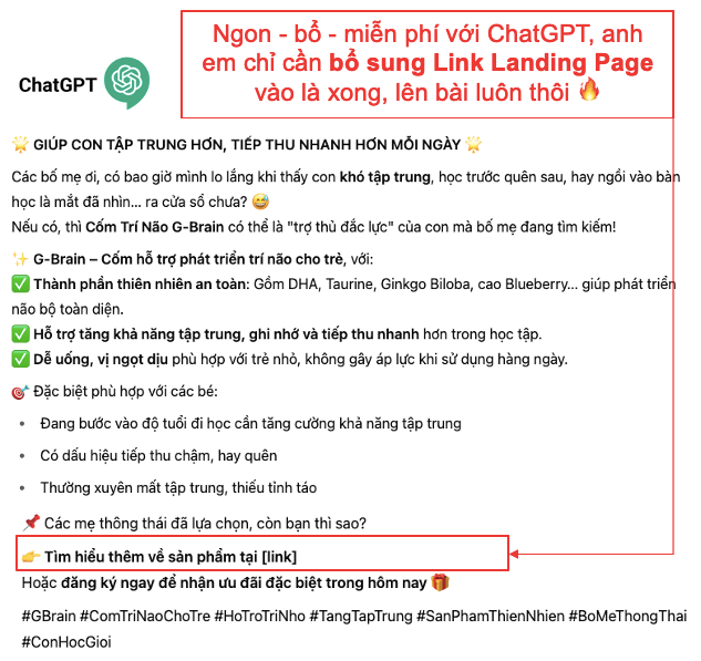 Ngách Mẹ Bé - Affiliate Cốm Trí Não G.Brain với Dàn Diễn Viên Khủng 12 Ngách Mẹ Bé - Affiliate Cốm Trí Não G.Brain với Dàn Diễn Viên Khủng 9