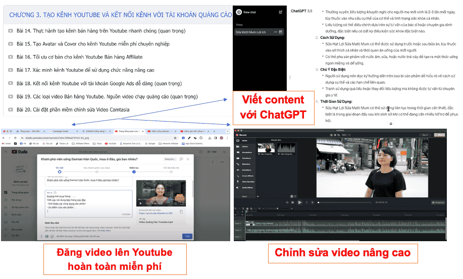Kiếm 450K/Mỗi Đơn Với Affiliate Mỹ Phẩm: Dakami Chơi Lớn với KOL Khủng 17 viết content chatgpt và chỉnh sửa video