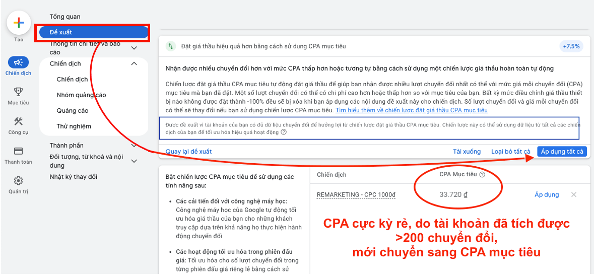 CPA Mục Tiêu – “Vũ Khí Để Vít Đơn" Khi Làm Affiliate Google Ads 12 CPA Mục Tiêu – “Vũ Khí Để Vít Đơn" Khi Làm Affiliate Google Ads 12